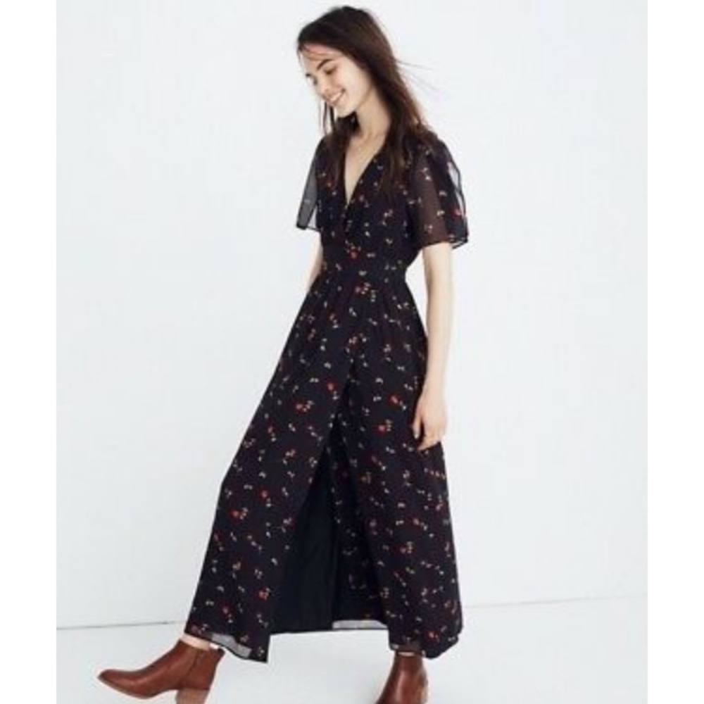Madewell tulip sleeve maxi dress